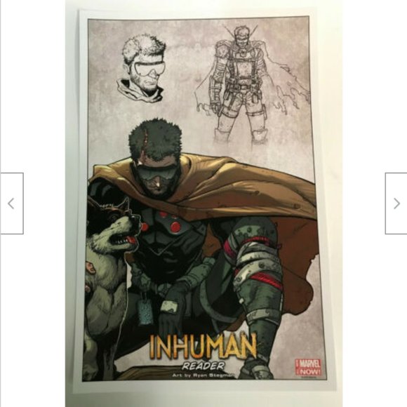 Marvel Inhumans Lithograph Full Set of 5 Reader Medusa Lash Inferno Madureira - Picture 3 of 6